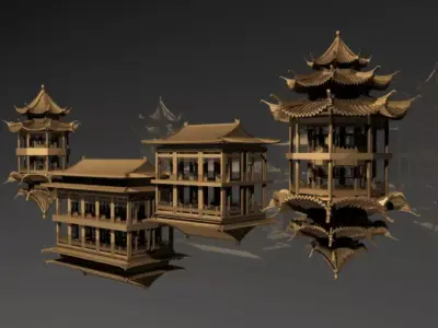Chinese Ancient Pavilion 3D model