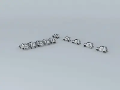 Fictional Eastern Europe car evolution Free 3D model