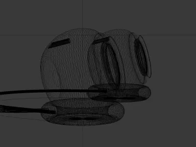 Speaker lamp with cord 3D model