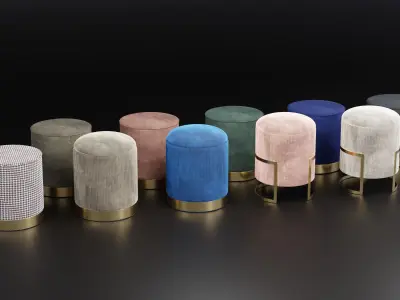 Luxury Living Room Decoration Assets Set 1 3D model