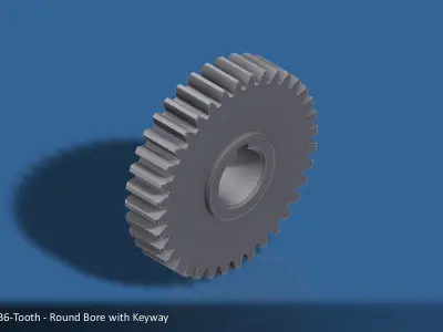 36-Tooth Spur Gear 03 3D print model