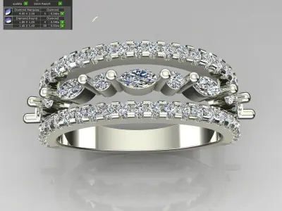 Band Ring 3D print model 118