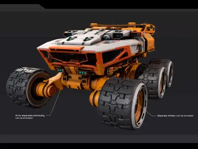 HPEV - Rover Low-poly 3D model