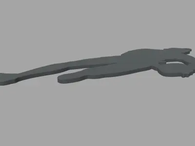 Rugby Key Ring Chain 01 Low-poly 3D model