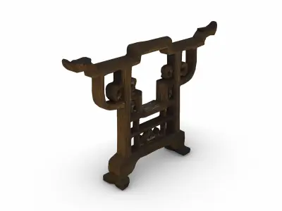 Ancient Chinese brush holder Low-poly 3D model