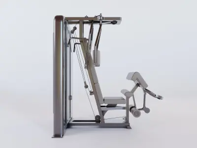 chest press machine Low-poly 3D model