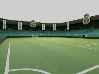 Racing Santander Football Stadium Low-poly 3D model
