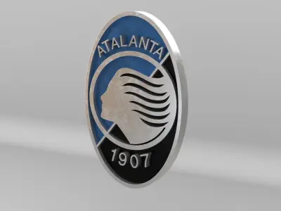 Atalanta Football Team Logo 3D model