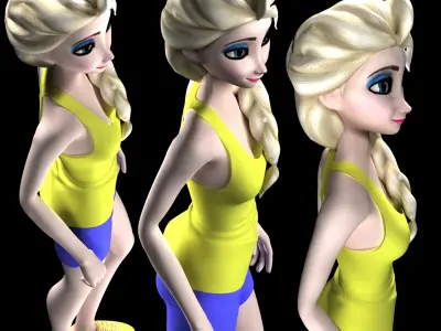 Elsa sport 3D print model