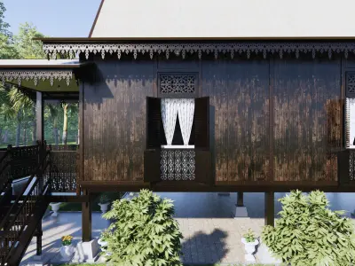 Pulau Pinang Traditional House of Malaysia 3D model