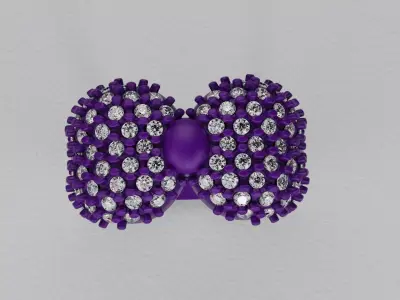 Anillo Corbatin laso monio  - Bowtie Ring 3D print model