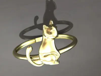 Cat  ring 3D print model