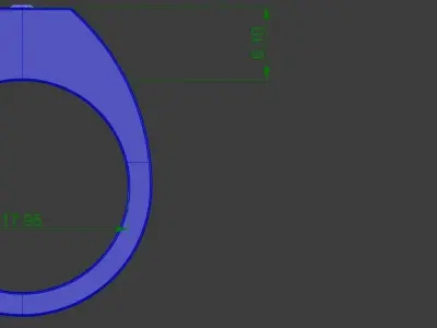 Flush Diamond Ring Gold Silver Platinum Mens Womens Jewelry 3D print model