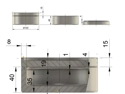 Aquarius Zodiac Round Box  3D Relief Jewelry Box  3D print model