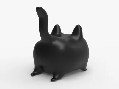 Fat cat 3D model