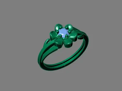 Rings for Women Womens Rings Stone Ring Ready STL 3DM Models  3D print model 19