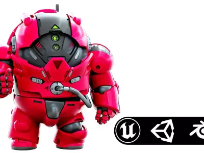 AMONG US CHARACTER-H  Rigged for Unreal Engine - Unity - MIXAMO  3D model
