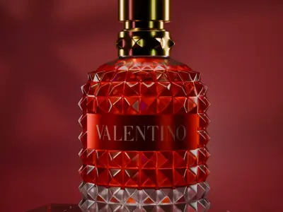 Crimson Elegance  Premium Valentino  Low-poly 3D model