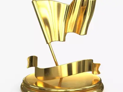 Award Trophy 09 Low-poly 3D model
