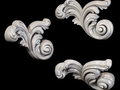 Classic carved 091 3D model