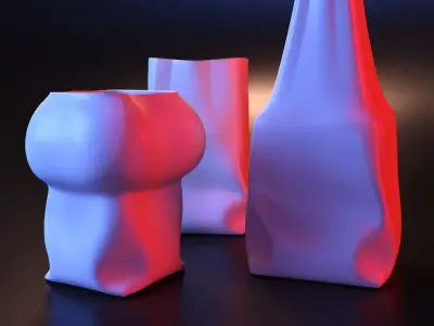 Vase bag set stl 3D print model