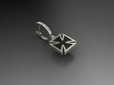  Earring  with enamel 3D print model