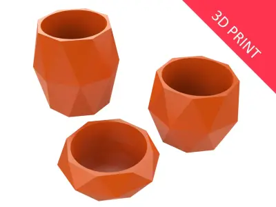 Vase for Plant 04 with 3 Different Sizes  3D print model