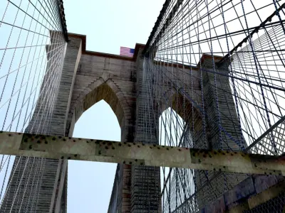 Brooklyn Bridge Low-poly 3D model