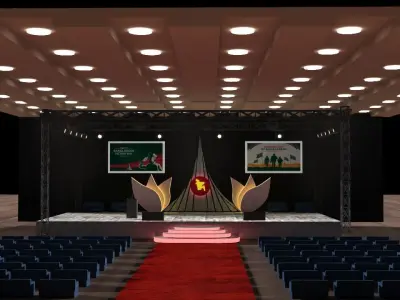 Indoor Stage model for Bangladesh Victory Day 3D model