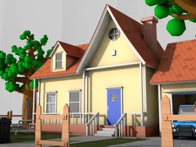 Cartoon House Pack 3D model