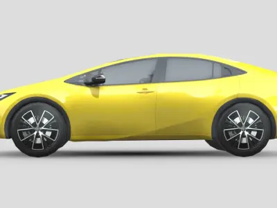 Toyota Prius 2023 Low-poly 3D model