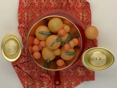 Chinese Gold Ingot  3D model