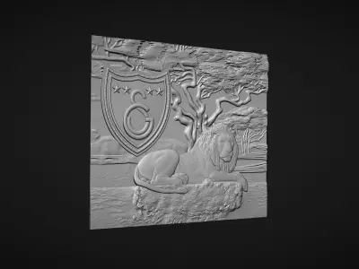 Galatasaray Football Club Lion Wall Decor 3D print model