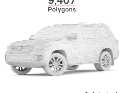 Toyota Land Cruiser 2013 Low-poly 3D model