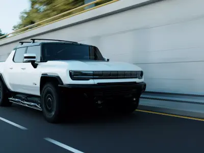 3D Model  GMC Hummer EV RIGGED Blend File 3D model