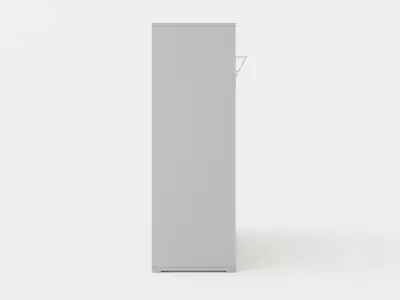 Compact Bed Cabinet 120x200 Horizontally White Low-poly 3D model