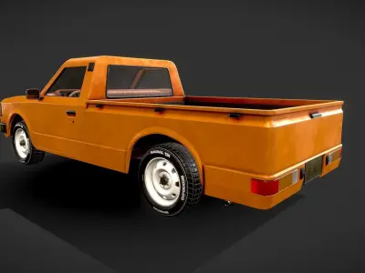 Datsun 720 Pickup Truck Low-poly 3D model