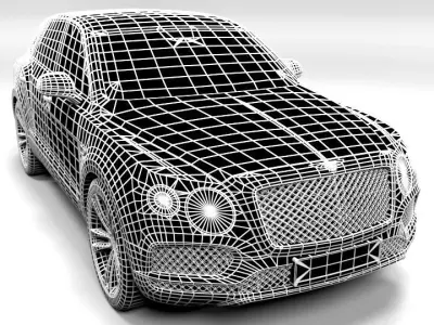 BENTLEY BENTAYGA 2017 Low-poly 3D model