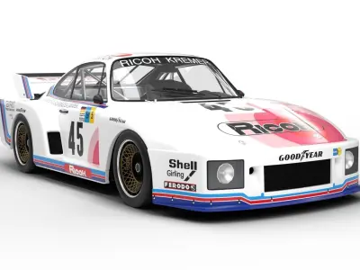 Porsche 935 K2 1978 Le Mans Racing 3D model