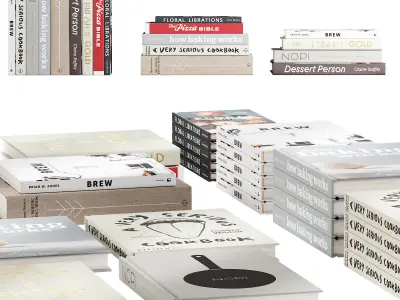 146 decorative books set 17 kitchen and cooking P03 3D model