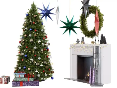 Christmas Trees - Happy New Year 3D model