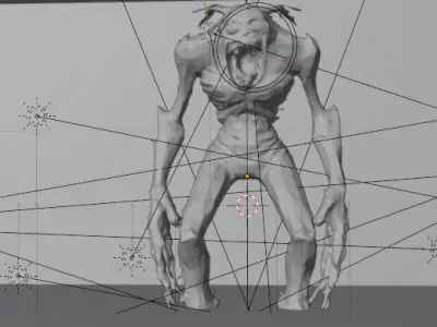 hollow howler Low-poly 3D model