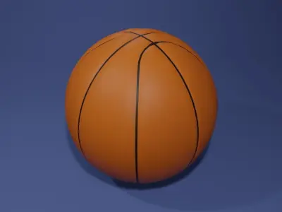 3D Basket Ball Model - Low Poly - Textures In Low-poly 3D model