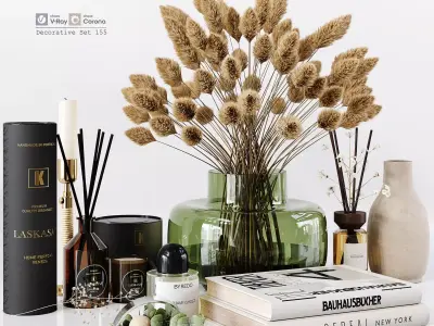 Decorative Set 155 Low-poly 3D model