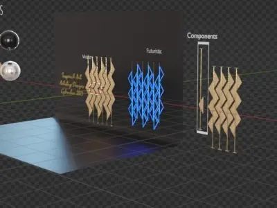 Waves Divider Low-poly 3D model