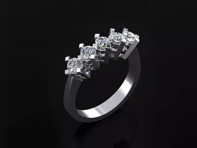 Woman Ring 3D print model 23