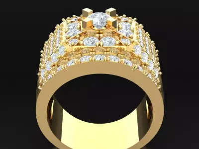 Luxury Men Rings Designs 4MR034 3D print model