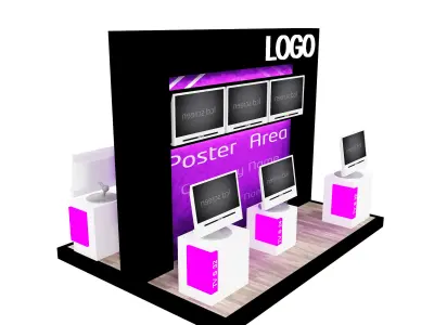 Booth Exhibition Stand a432 3D model