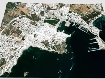 Cityscape Ibiza Balearic Islands Spain 3D model
