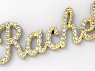 rachel name plate 3D print model